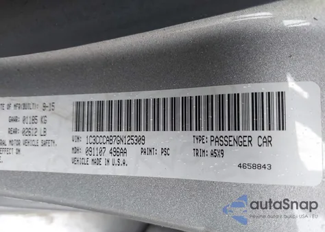 2016 Chrysler 200 Limited из США, поврежденный, VIN 1C3CCCAB7GN125309